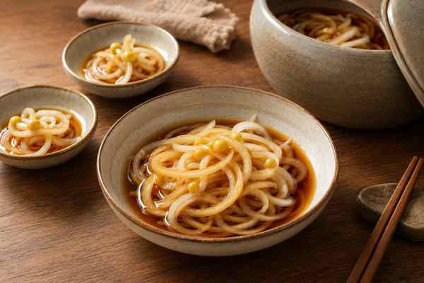Finished Korean BBQ Onion Soy-Vinegar Dipping Sauce presented in a warm Korean dining setting.
